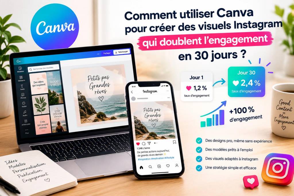 Comment utiliser canva pour créer des visuels Instagram qui doublent l'engagement en 30 jours