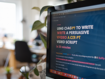 Comment utiliser chatgpt pour rédiger en 20 minutes un script vidéo persuasif pour youtube et tiktok